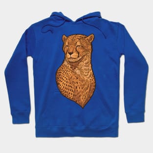 cheetah head illustration Hoodie